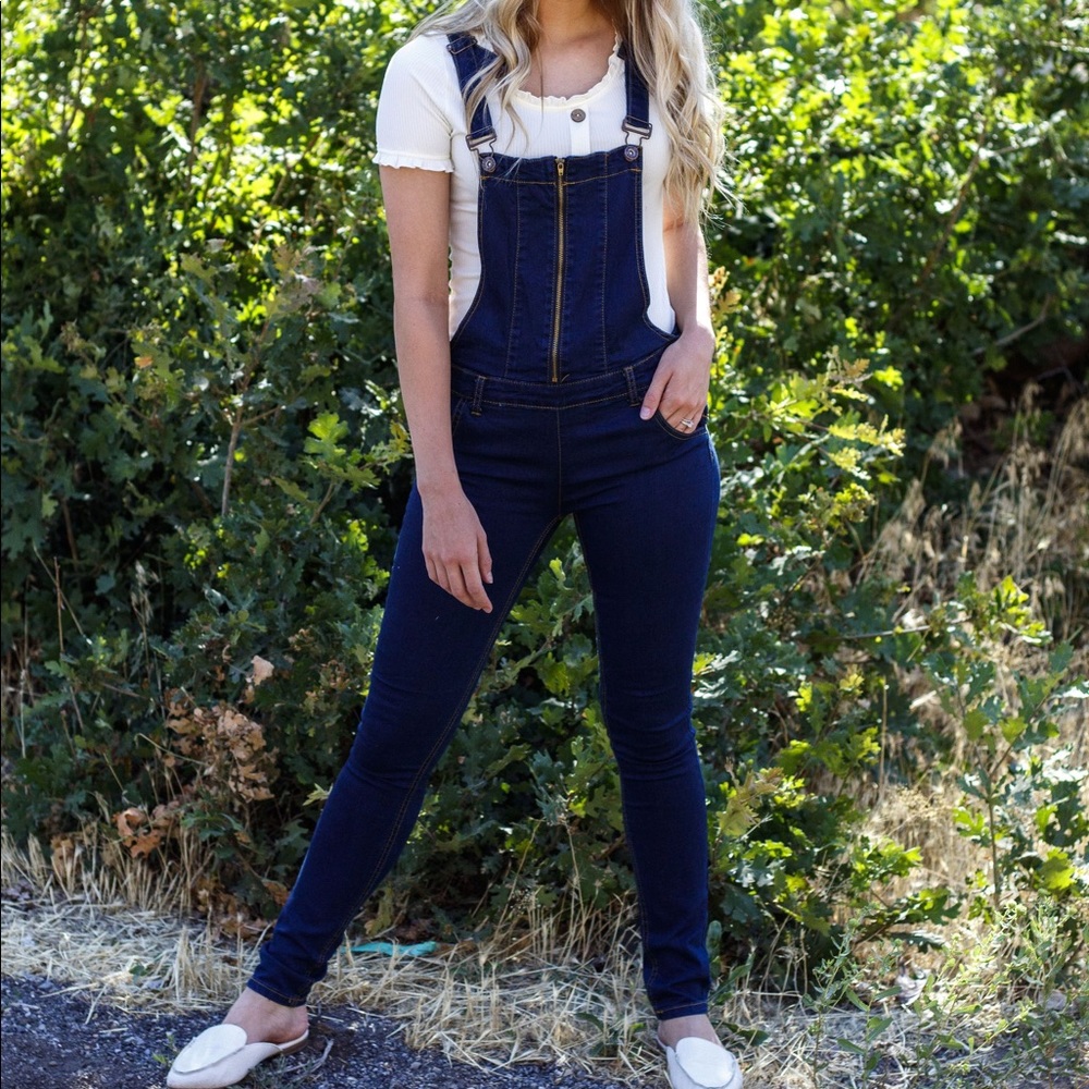 Dark Denim Overalls